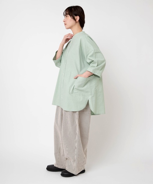 URCH RNA（アーチ アールエヌエー）の「R4450 ストライプのギャルソンパンツ（その他パンツ・レディース・ブラック×ホワイト/ブラウン系その他/グレー×ホワイト・FREE）」の9枚目の写真