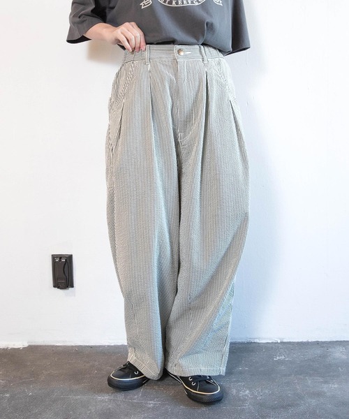 URCH RNA（アーチ アールエヌエー）の「R4450 ストライプのギャルソンパンツ（その他パンツ・レディース・ブラック×ホワイト/ブラウン系その他/グレー×ホワイト・FREE）」の18枚目の写真