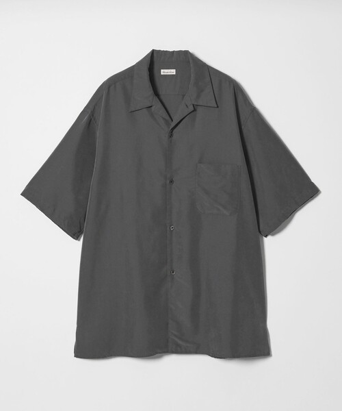 Steven Alan（スティーブンアラン）の「＜Steven Alan＞ ドレープ オープンカラー ショートスリーブ シャツ BOX（シャツ/ブラウス・メンズ・ダークグレー/ダークグリーン/オフホワイト・XL/L/M/S）」の2枚目の写真