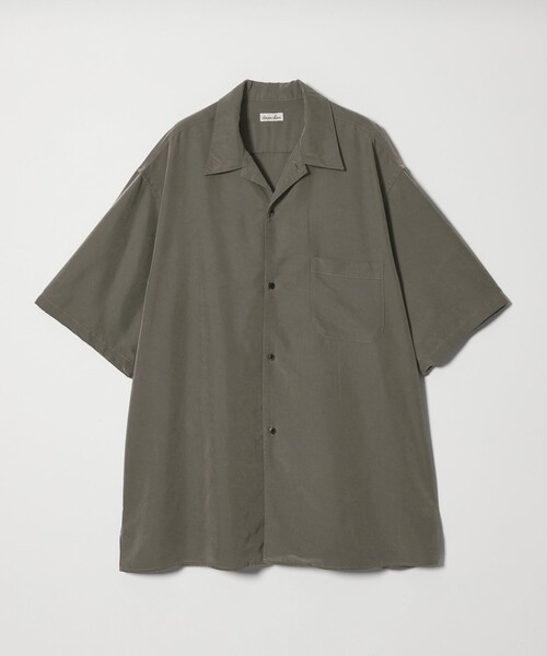 Steven Alan（スティーブンアラン）の「＜Steven Alan＞ ドレープ オープンカラー ショートスリーブ シャツ BOX（シャツ/ブラウス・メンズ・ダークグレー/ダークグリーン/オフホワイト・XL/L/M/S）」の3枚目の写真