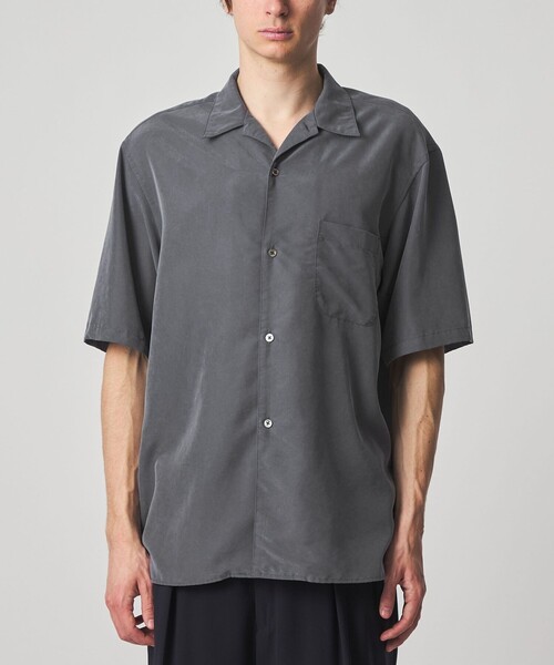 Steven Alan（スティーブンアラン）の「＜Steven Alan＞ ドレープ オープンカラー ショートスリーブ シャツ BOX（シャツ/ブラウス・メンズ・ダークグレー/ダークグリーン/オフホワイト・XL/L/M/S）」の4枚目の写真