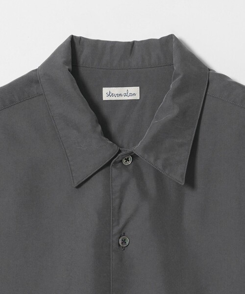 Steven Alan（スティーブンアラン）の「＜Steven Alan＞ ドレープ オープンカラー ショートスリーブ シャツ BOX（シャツ/ブラウス・メンズ・ダークグレー/ダークグリーン/オフホワイト・XL/L/M/S）」の14枚目の写真