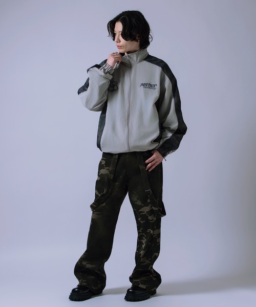 improves（インプローブス）の「総柄切替 トラックジャケット（ブルゾン・メンズ・グレー/ネイビー/ブラック・LARGE/SMALL）」の12枚目の写真