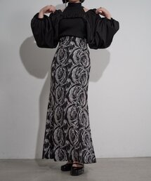 Mavie..7（メヴィセットゥ）の「【Mavie..7】【2サイズ展開】アート柄マーメイドスカート（スカート）」