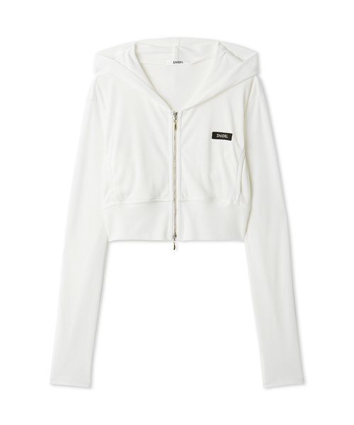 SNIDEL（スナイデル）の「【LUMISHADE】UVカットパーカー（パーカー・レディース・チャコールグレー/シルバー/ホワイト/ライトブルー・F）」の2枚目の写真