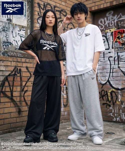 Reebok（リーボック）の「【karlas別注】Reebok リーボック タックワイドパンツ スウェットパンツ イージーパンツ（スウェットパンツ・メンズ・ブラック/杢グレー・M/L/LL）」の4枚目の写真