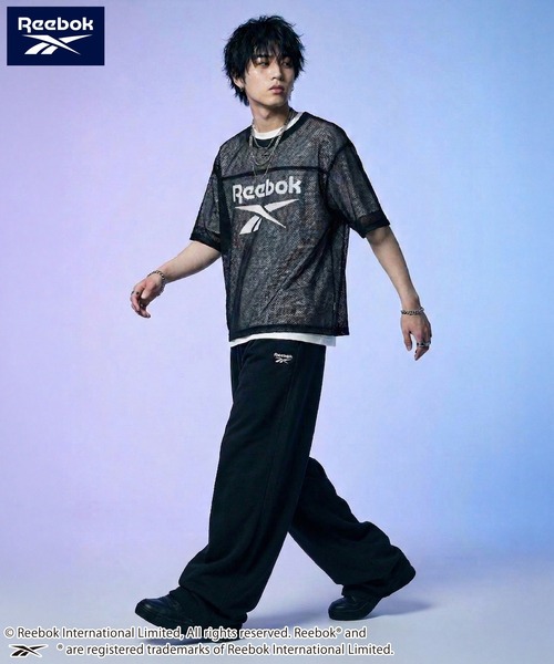 Reebok（リーボック）の「【karlas別注】Reebok リーボック タックワイドパンツ スウェットパンツ イージーパンツ（スウェットパンツ・メンズ・ブラック/杢グレー・M/L/LL）」の6枚目の写真