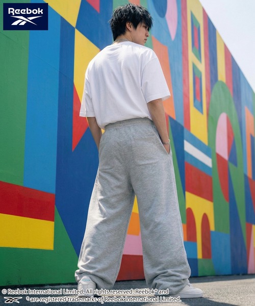 Reebok（リーボック）の「【karlas別注】Reebok リーボック タックワイドパンツ スウェットパンツ イージーパンツ（スウェットパンツ・メンズ・ブラック/杢グレー・M/L/LL）」の14枚目の写真