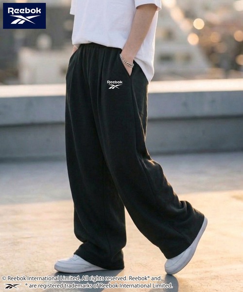 Reebok（リーボック）の「【karlas別注】Reebok リーボック タックワイドパンツ スウェットパンツ イージーパンツ（スウェットパンツ・メンズ・ブラック/杢グレー・M/L/LL）」の5枚目の写真