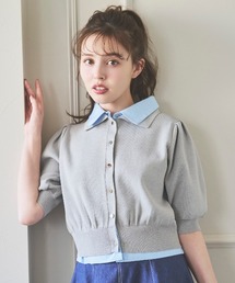 SWINGLE | シャツレイヤードニットプルオーバー(ニット/セーター)