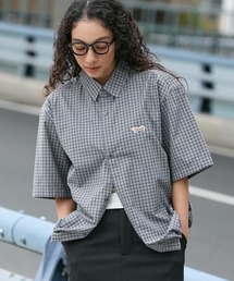PENNEYS（ぺニーズ）の「PENNEYS ペニーズ 別注 THE FOX ロゴ ワンポイントワッペン刺繍 裾ドローコード チェック柄アソートルーズ半袖シャツ（シャツ/ブラウス）」