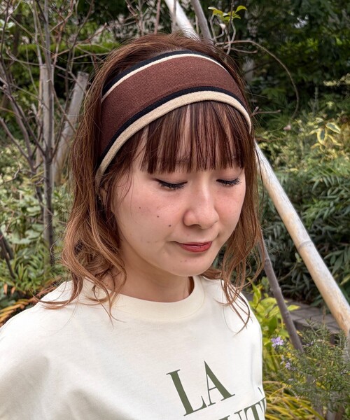 La Maison de Lyllis(メゾンドリリス)の「【La Maison de Lyllis/ラ メゾン ド リリス】INSITU BAND インサイチュバンド ヘアバンド(ヘアバンド・レディース・ブラウン・フリー)」の4枚目の写真
