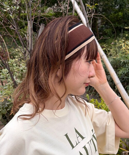 La Maison de Lyllis(メゾンドリリス)の「【La Maison de Lyllis/ラ メゾン ド リリス】INSITU BAND インサイチュバンド ヘアバンド(ヘアバンド・レディース・ブラウン・フリー)」の6枚目の写真
