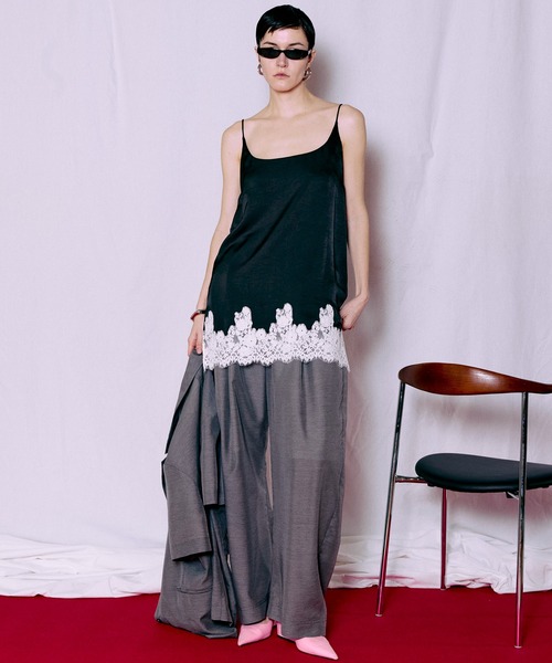 MAISON SPECIAL(メゾンスペシャル)の「Sheer Suiting Easy Pants/シアースーチングイージーパンツ(その他パンツ・レディース・ホワイト/グレー・38/36)」の16枚目の写真