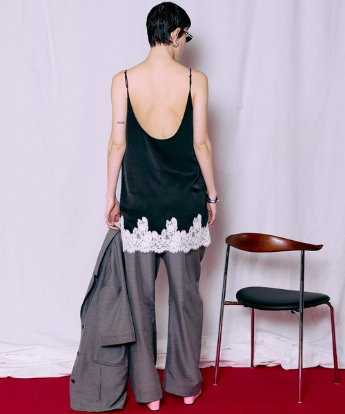 MAISON SPECIAL(メゾンスペシャル)の「Sheer Suiting Easy Pants/シアースーチングイージーパンツ(その他パンツ・レディース・ホワイト/グレー・38/36)」の17枚目の写真