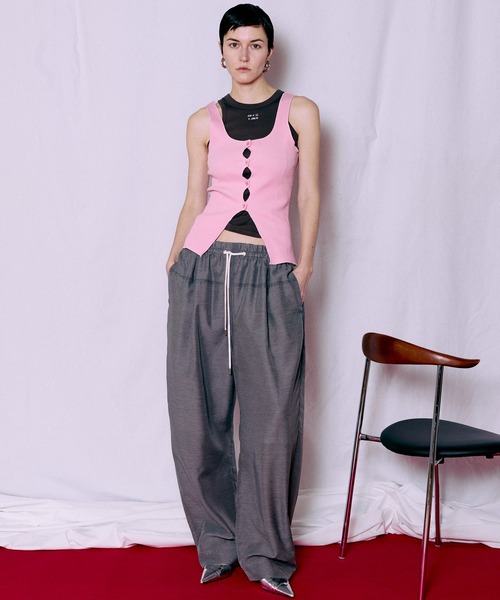 MAISON SPECIAL(メゾンスペシャル)の「Sheer Suiting Easy Pants/シアースーチングイージーパンツ(その他パンツ・レディース・ホワイト/グレー・38/36)」の10枚目の写真