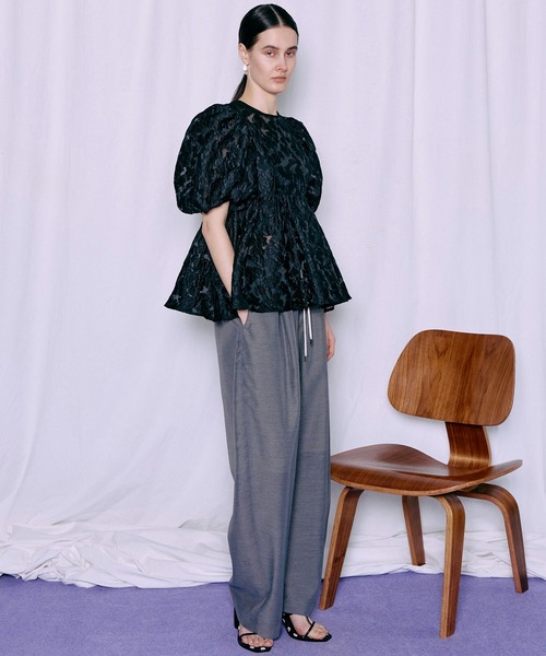 MAISON SPECIAL(メゾンスペシャル)の「Sheer Suiting Easy Pants/シアースーチングイージーパンツ(その他パンツ・レディース・ホワイト/グレー・38/36)」の20枚目の写真