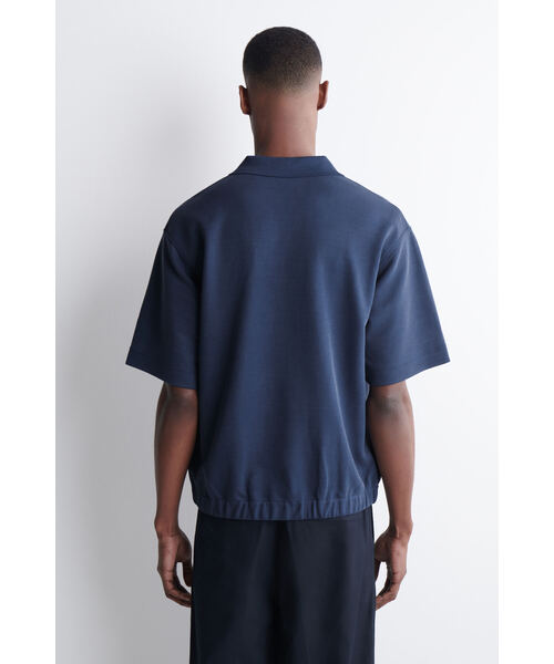 COS（コス）の「ジャージー コットンツイル ポロシャツ（シャツ/ブラウス・メンズ・ネイビー・XL/L/M/S/XS）」の3枚目の写真