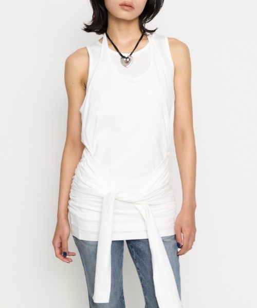 LAGUA GEM(ラグアジェム)の「LAYERED HALTER NECK ワンピース(ワンピース・レディース・ブラック/グレー/ホワイト・SMALL/MEDIUM)」の2枚目の写真