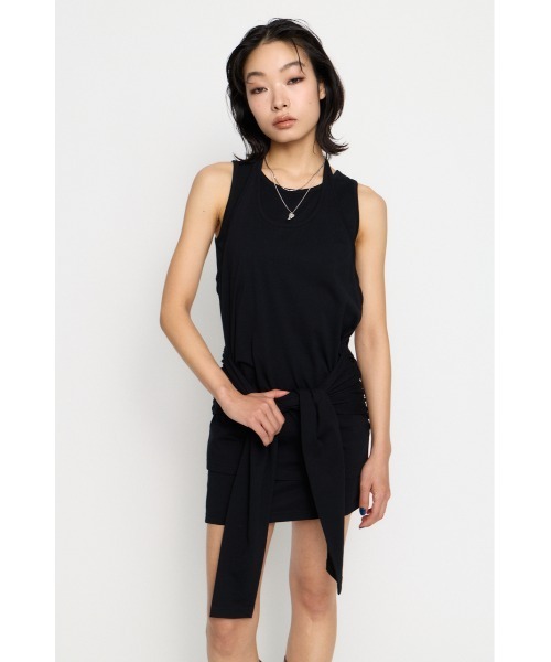 LAGUA GEM(ラグアジェム)の「LAYERED HALTER NECK ワンピース(ワンピース・レディース・ブラック/グレー/ホワイト・SMALL/MEDIUM)」の10枚目の写真