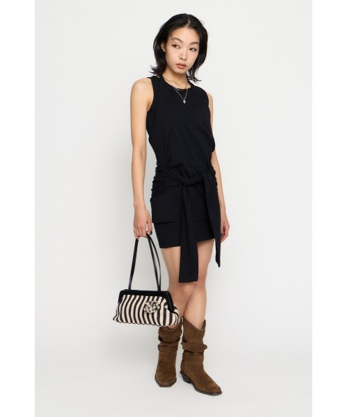 LAGUA GEM(ラグアジェム)の「LAYERED HALTER NECK ワンピース(ワンピース・レディース・ブラック/グレー/ホワイト・SMALL/MEDIUM)」の12枚目の写真