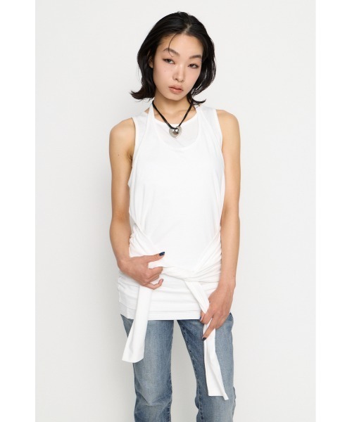 LAGUA GEM(ラグアジェム)の「LAYERED HALTER NECK ワンピース(ワンピース・レディース・ブラック/グレー/ホワイト・SMALL/MEDIUM)」の5枚目の写真
