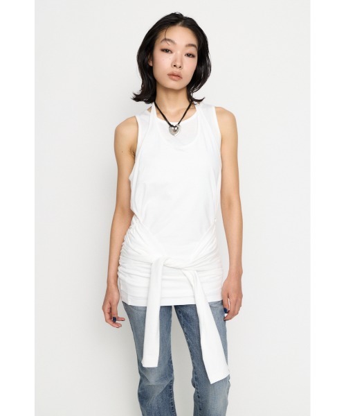 LAGUA GEM(ラグアジェム)の「LAYERED HALTER NECK ワンピース(ワンピース・レディース・ブラック/グレー/ホワイト・SMALL/MEDIUM)」の6枚目の写真