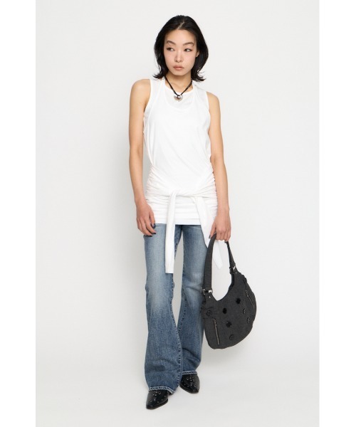 LAGUA GEM(ラグアジェム)の「LAYERED HALTER NECK ワンピース(ワンピース・レディース・ブラック/グレー/ホワイト・SMALL/MEDIUM)」の7枚目の写真