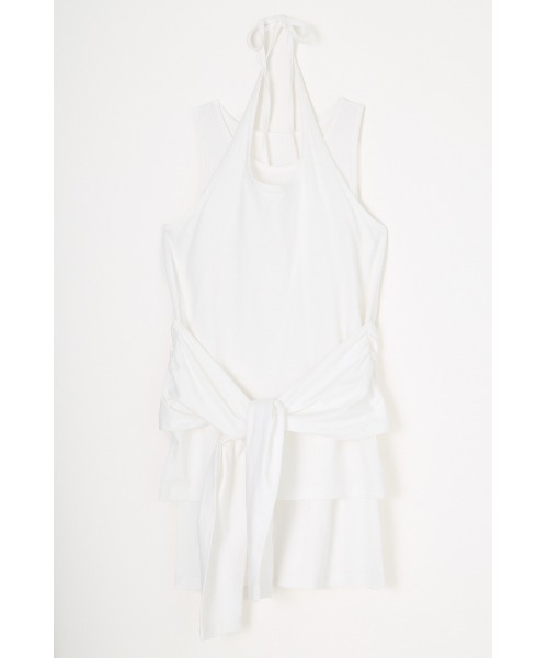 LAGUA GEM(ラグアジェム)の「LAYERED HALTER NECK ワンピース(ワンピース・レディース・ブラック/グレー/ホワイト・SMALL/MEDIUM)」の8枚目の写真