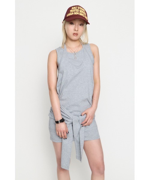 LAGUA GEM(ラグアジェム)の「LAYERED HALTER NECK ワンピース(ワンピース・レディース・ブラック/グレー/ホワイト・SMALL/MEDIUM)」の16枚目の写真