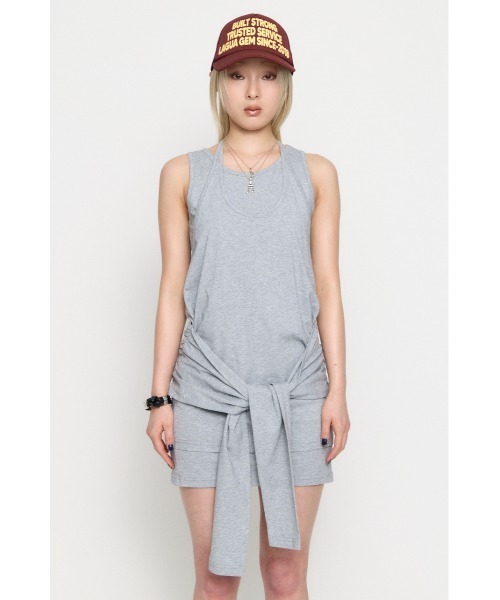 LAGUA GEM(ラグアジェム)の「LAYERED HALTER NECK ワンピース(ワンピース・レディース・ブラック/グレー/ホワイト・SMALL/MEDIUM)」の14枚目の写真