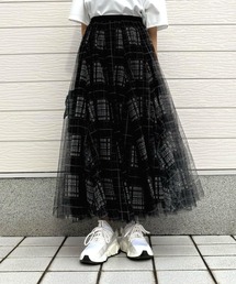 Q（キュー）の「チェックチュールSK（スカート）」