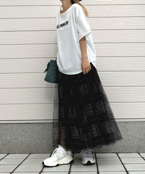Q（キュー）の「チェックチュールスカート（スカート・レディース・ブラック系その他・MEDIUM）」の13枚目の写真