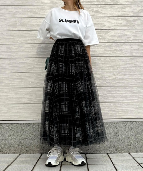 Q（キュー）の「チェックチュールスカート（スカート・レディース・ブラック系その他・MEDIUM）」の10枚目の写真