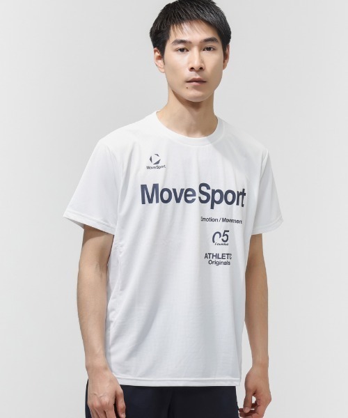 MoveSport(ムーブスポーツ)の「ムーブスポーツ クーリスト半袖シャツ(Tシャツ/カットソー・メンズ・ホワイト/ブルー系その他/ネイビー/ブルー・M/L/LL/3L)」の2枚目の写真