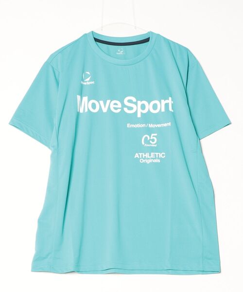 MoveSport(ムーブスポーツ)の「ムーブスポーツ クーリスト半袖シャツ(Tシャツ/カットソー・メンズ・ホワイト/ブルー系その他/ネイビー/ブルー・M/L/LL/3L)」の9枚目の写真