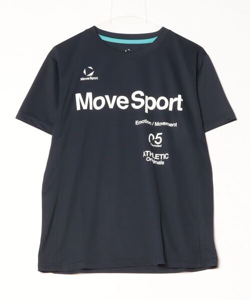 MoveSport(ムーブスポーツ)の「ムーブスポーツ クーリスト半袖シャツ(Tシャツ/カットソー・メンズ・ホワイト/ブルー系その他/ネイビー/ブルー・M/L/LL/3L)」の7枚目の写真