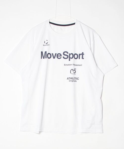 MoveSport(ムーブスポーツ)の「ムーブスポーツ クーリスト半袖シャツ(Tシャツ/カットソー・メンズ・ホワイト/ブルー系その他/ネイビー/ブルー・M/L/LL/3L)」の8枚目の写真