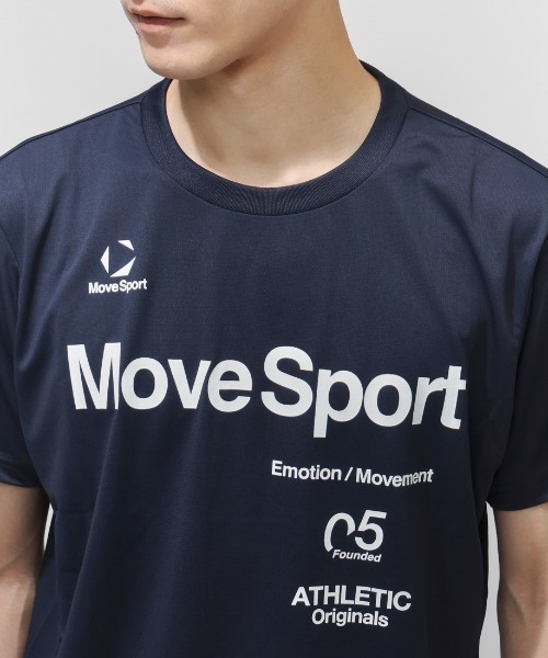 MoveSport(ムーブスポーツ)の「ムーブスポーツ クーリスト半袖シャツ(Tシャツ/カットソー・メンズ・ホワイト/ブルー系その他/ネイビー/ブルー・M/L/LL/3L)」の12枚目の写真