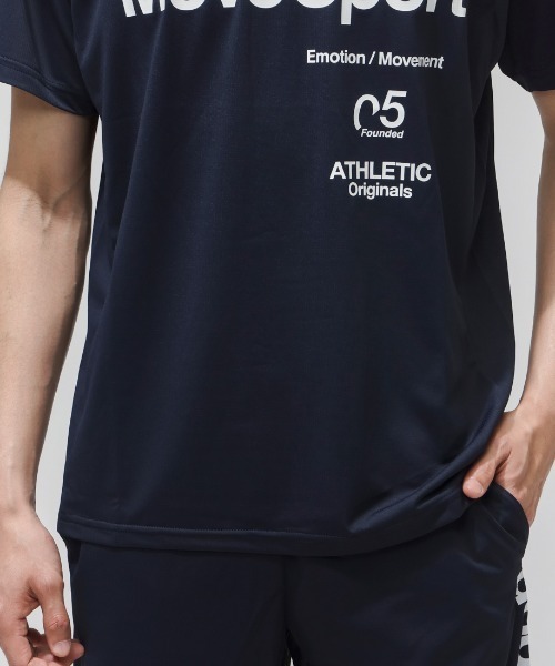 MoveSport(ムーブスポーツ)の「ムーブスポーツ クーリスト半袖シャツ(Tシャツ/カットソー・メンズ・ホワイト/ブルー系その他/ネイビー/ブルー・M/L/LL/3L)」の11枚目の写真