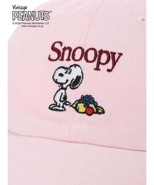 Samansa Mos2 Lagom(サマンサモスモスラーゴム)の「【FRUIT OF THE LOOM】PEANUTS 刺繍キャップ(ハット・キッズ・ピンク/ネイビー・F)」の7枚目の写真