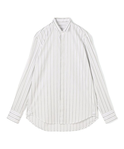 BOURRIENNE ParisX(ブリエンヌパリディス)の「BOURRIENNE AMAZONE ストライプシャツ(シャツ/ブラウス・レディース・ホワイト系その他・36)」の1枚目の写真