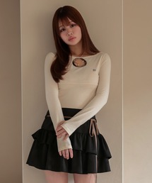 *M DOLLY original* Charm chloe open cut tops/チャームクロエ オープンカットトップス