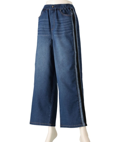 PATRIOT TAXI SELECT(パトリオットタクシーセレクト)の「【KILA MODA】サイドアクセントイージーデニムパンツ(デニムパンツ・レディース・ブルー/インディゴブルー・MEDIUM/LARGE/3L/LL)」の7枚目の写真
