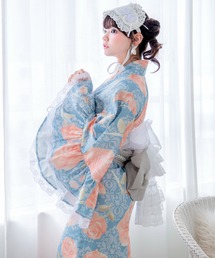 BODYLINE（ボディライン）の「【簡単着付け セパレート浴衣】上衣・スカート・オーガンジー飾り帯 3点セット《ロリータ凛姫浴衣》（浴衣）」