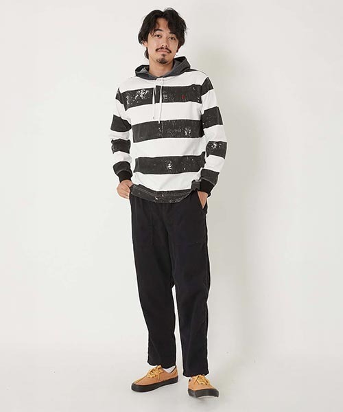 HOLLYWOOD RANCH MARKET（ハリウッドランチマーケット）の「サマーコールユーズドウォッシュ イージートラウザーズ（スラックス・メンズ・チャコール・XL/S/M/L）」の8枚目の写真