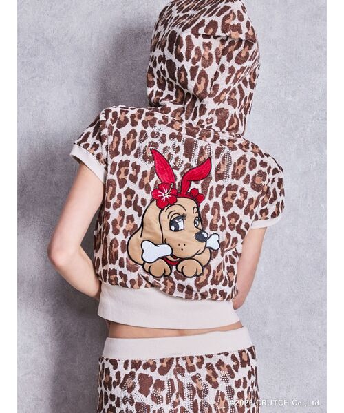 GALFY(ガルフィー)の「GYDA×GALFY leopard pileパーカー【セットアップ着用可能】(パーカー・レディース・ベージュ/ブラック/ピンク・FREE)」の12枚目の写真