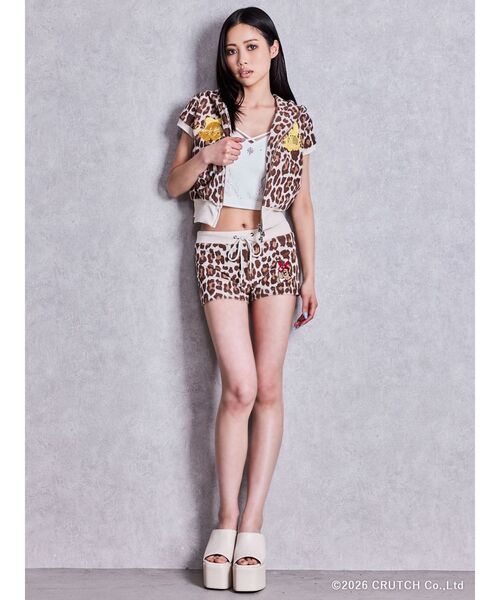GALFY(ガルフィー)の「GYDA×GALFY leopard pileパーカー【セットアップ着用可能】(パーカー・レディース・ベージュ/ブラック/ピンク・FREE)」の14枚目の写真