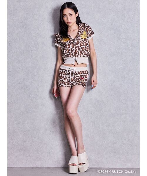 GALFY(ガルフィー)の「GYDA×GALFY leopard pileパーカー【セットアップ着用可能】(パーカー・レディース・ベージュ/ブラック/ピンク・FREE)」の21枚目の写真