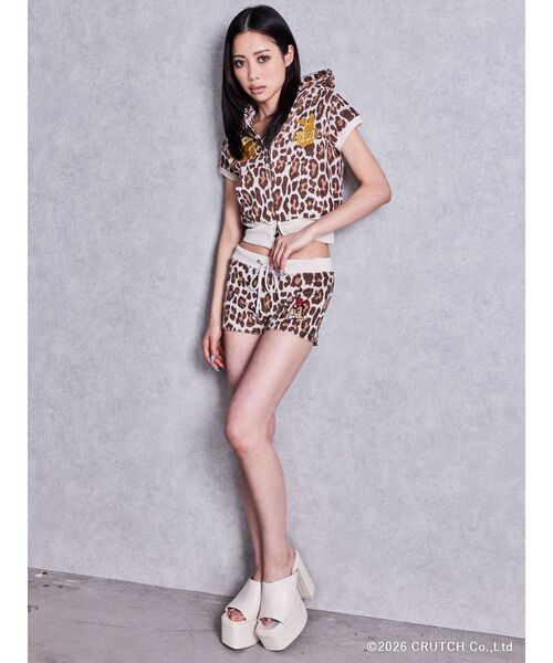 GALFY(ガルフィー)の「GYDA×GALFY leopard pileパーカー【セットアップ着用可能】(パーカー・レディース・ベージュ/ブラック/ピンク・FREE)」の22枚目の写真